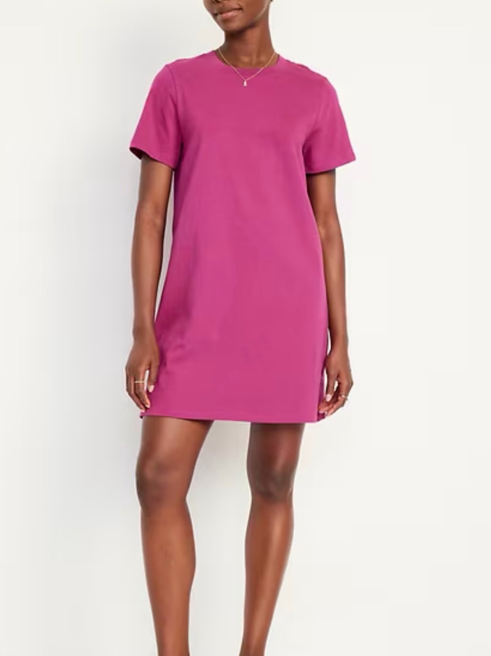 Old Navy Pink Short Sleeve T-shirt Dress
